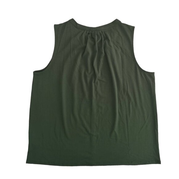 H&M Women's Top Scoop Neck Sleeveless Blouses Green Size M - Picture 2 of 4